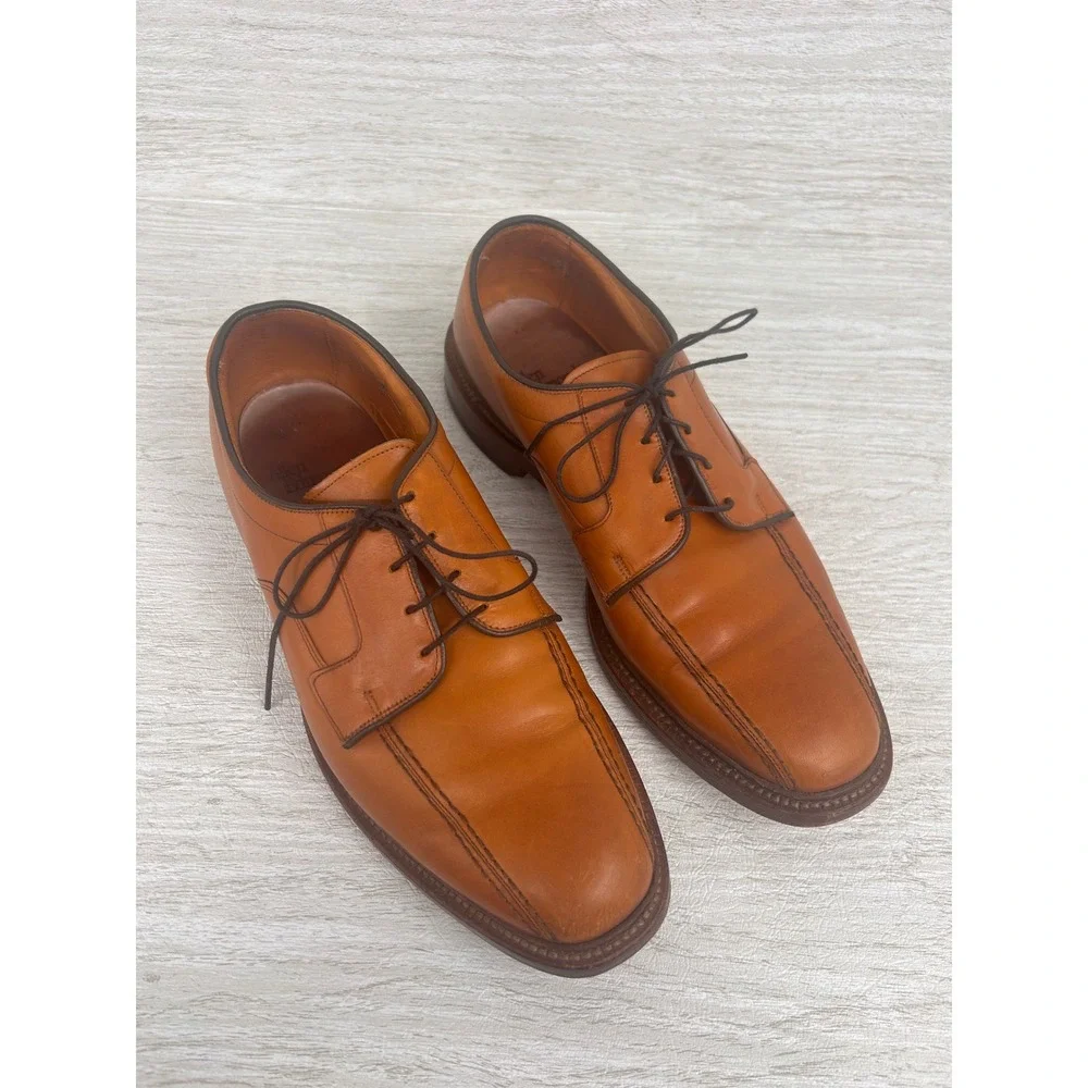 Allen Edmonds Hillcrest Mens Dress Shoes Leather‎ Oxfords Size 11 D Tan Brown